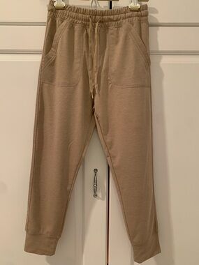 Tan Drawstring Jogger Pants